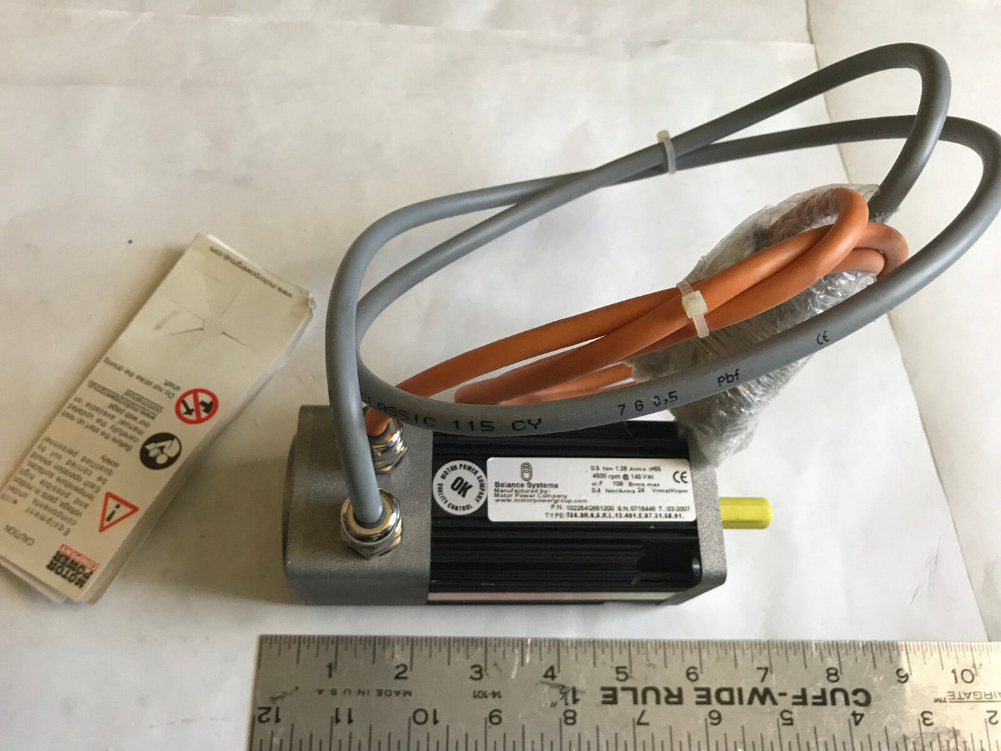 Balance Systems 102254Q661200 Power Motor,T56-Sr-0,5-R-L-12-401-E-07-31-58-91,Et