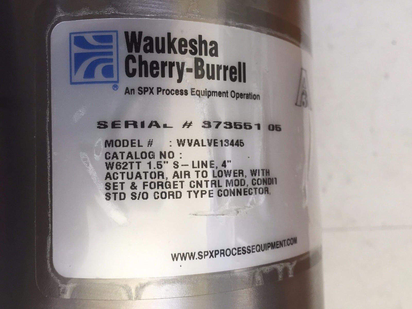 Waukesha Cherry-Burrell Wvalve13445 Flow Sensor/Actuator Ss,Bu