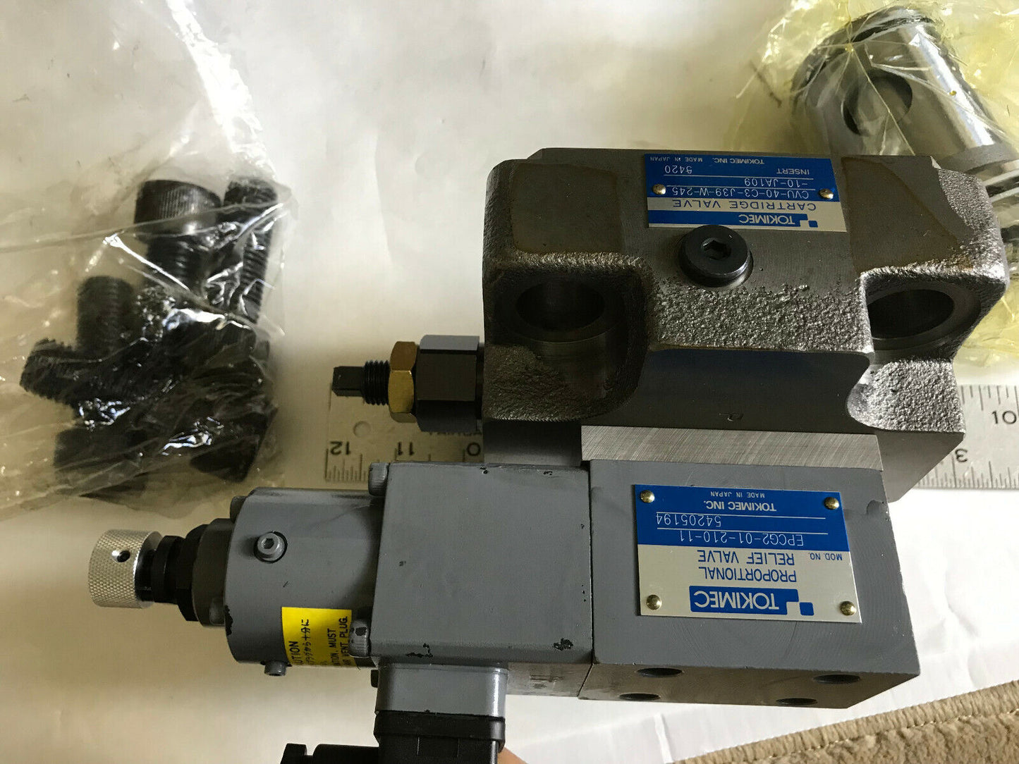 Tokimec Cvu-40-C3-J39-W-245-10-Ja109,Epcg2-01-21011 Hydraulic Cartridge Valve,Ah