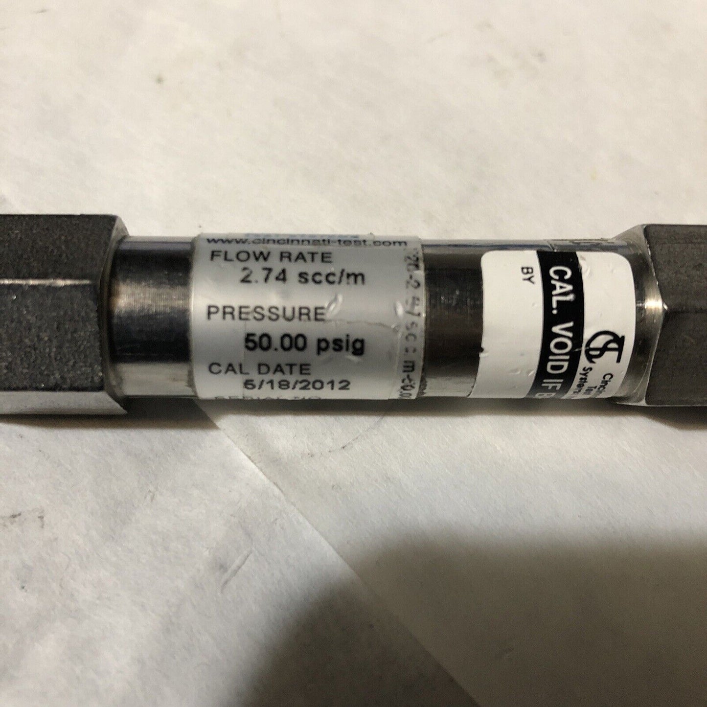 Cts 520-2.70Scc/M-50.0Psig-1 Calibrated Leak Standard, 1/8"-Npt,2.83,Fb
