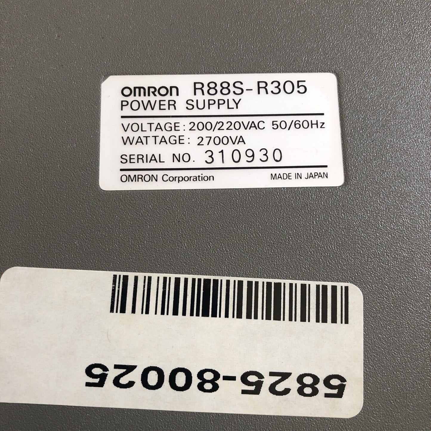 Omron R88s-R305 Power Supply, 280 Vdc  ,Cz,Ee