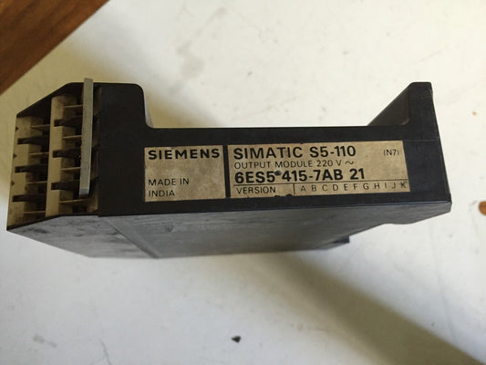Siemens 6Es5 415 7Ab 21,Simatic S5-110 Input Module,Sl