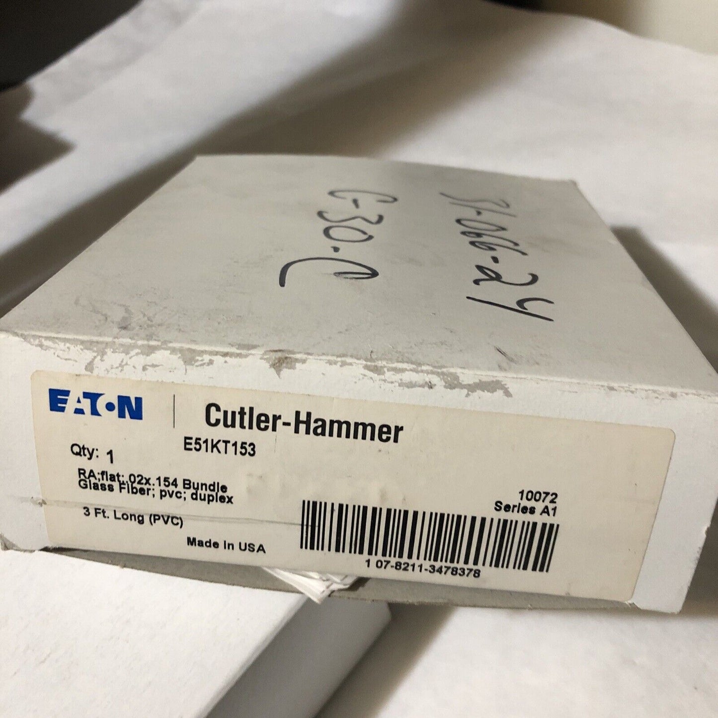 New Cutler-Hammer Glass Fiber Optic Cable E51kt153,110605-333,10072,Fe