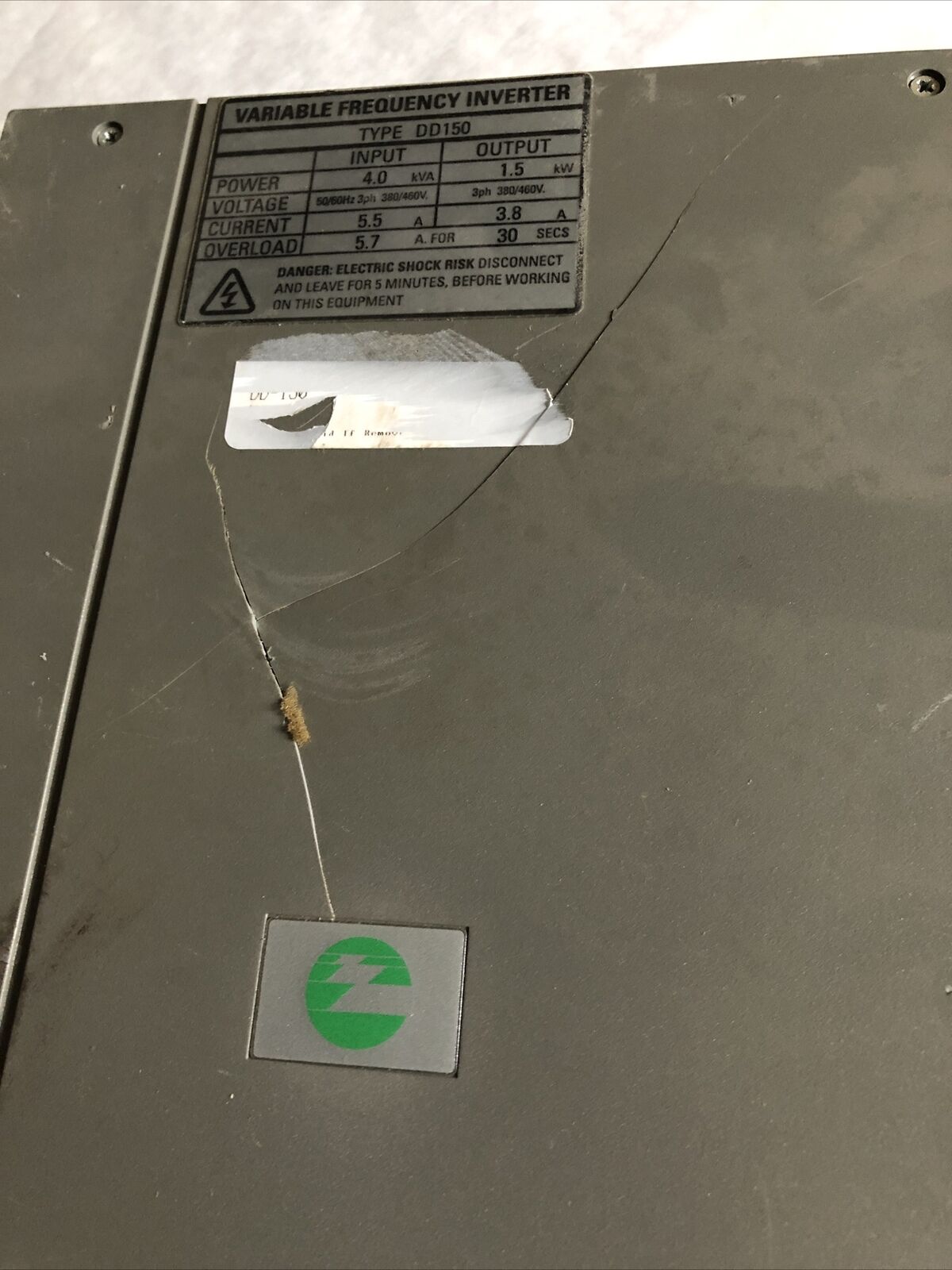 Control Techniques Dd150,Pp1-10 Emerson Dd150 Drive Ac 460V,1.5Kw Interver,Bx