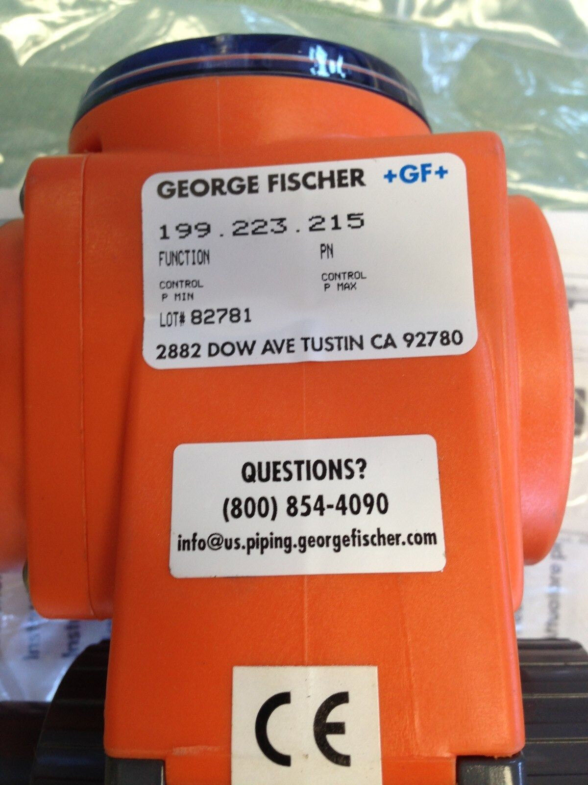 New 1" Pipegeorg Fisher 199.223.215 Pneumatically Operated Valve,Pa10,Tk