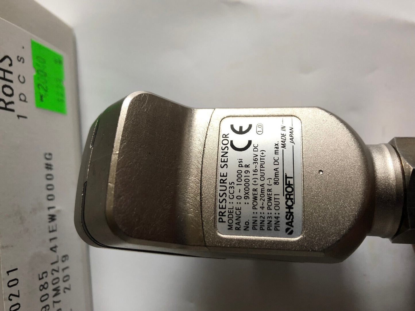 New Ashcroft Gc35 1000 Psi Pressure Sensor,9X00019 R,Cx