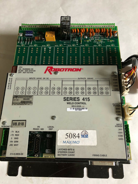 Robotron 503-2-0329 Series 415 Weld Controller 503-2-0329-02 V8.018,473004231,Di