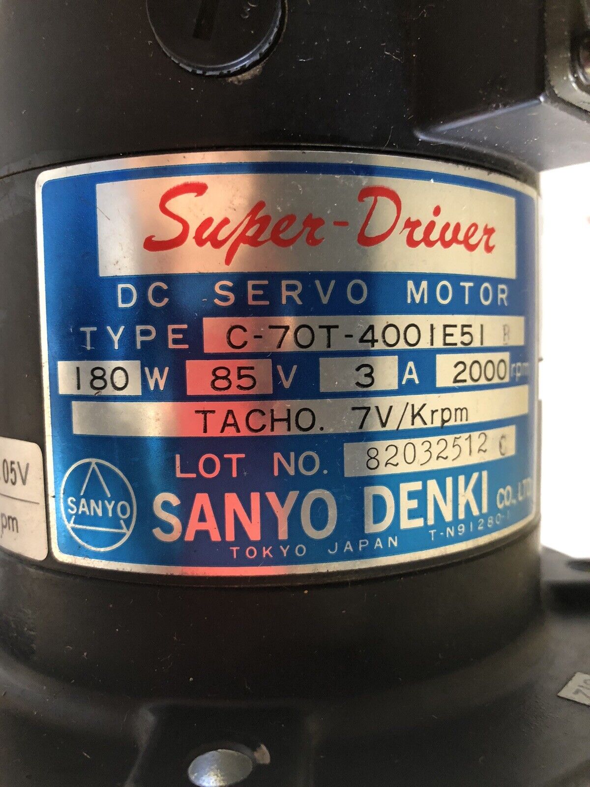 New Sanyo Denki C-70T-400Ie5i B Super-Driver Dc Servo Motor,C-70T-4001E51b,Tf