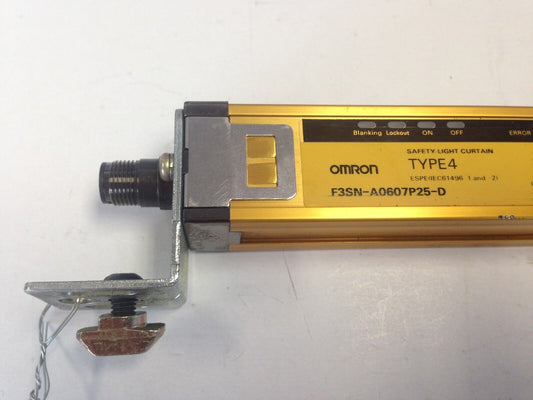 Used Omron F3sn-A0607p25-D Light Curtain Receiver, 0.2M-10M Type4  Used Ca