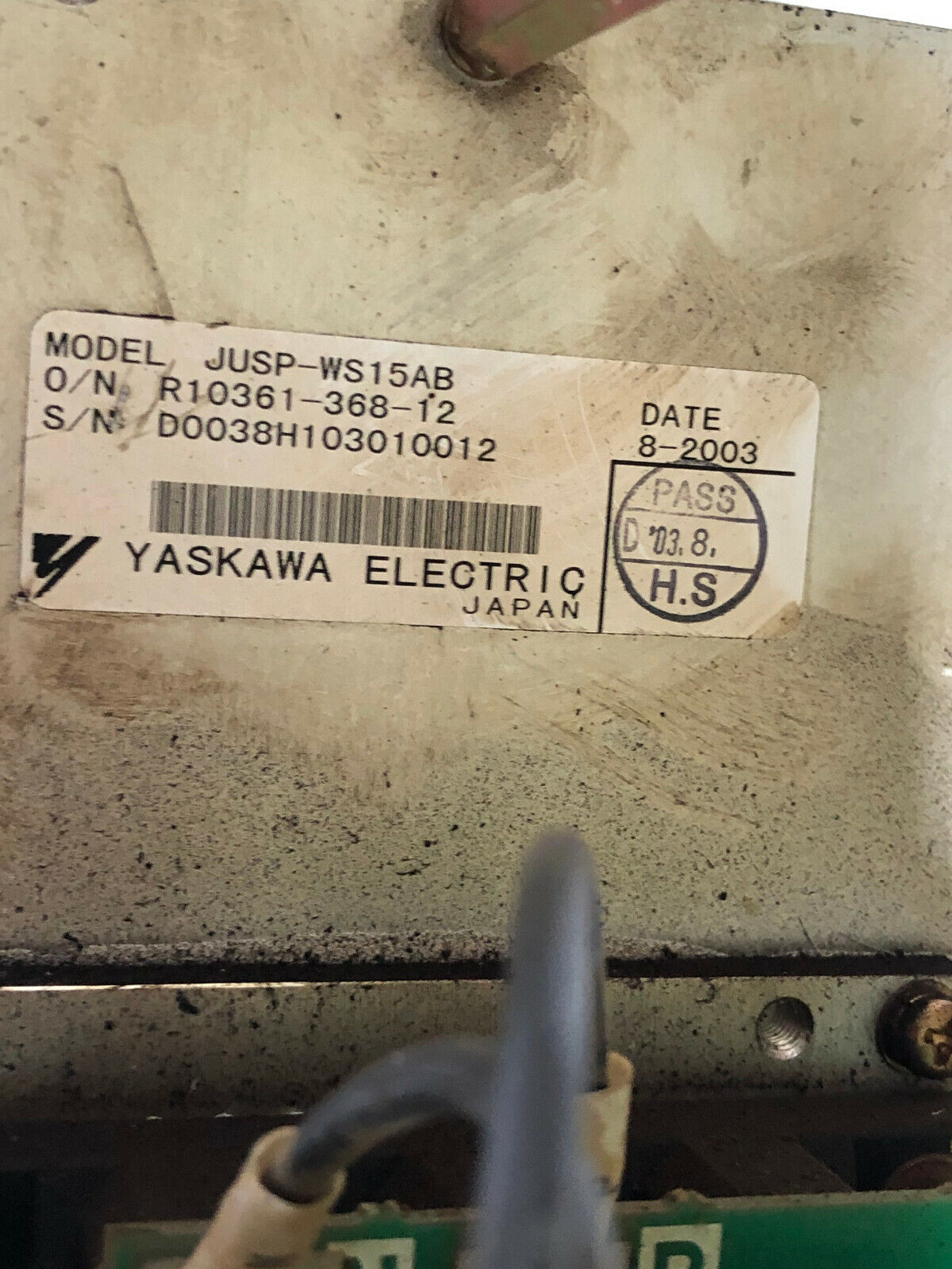 Yaskawa Jusp-Ws15ab Servopack,Jusp-Ws,Jusp-Wscr 15,6Mbp50ra060-06,Aj