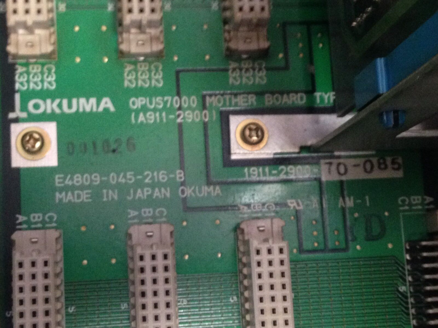Okuma E7191-090-007,Ps80 1.0, Opus 7000 Rack,A911-2900 Mother,E4809-045-216-B,Ep