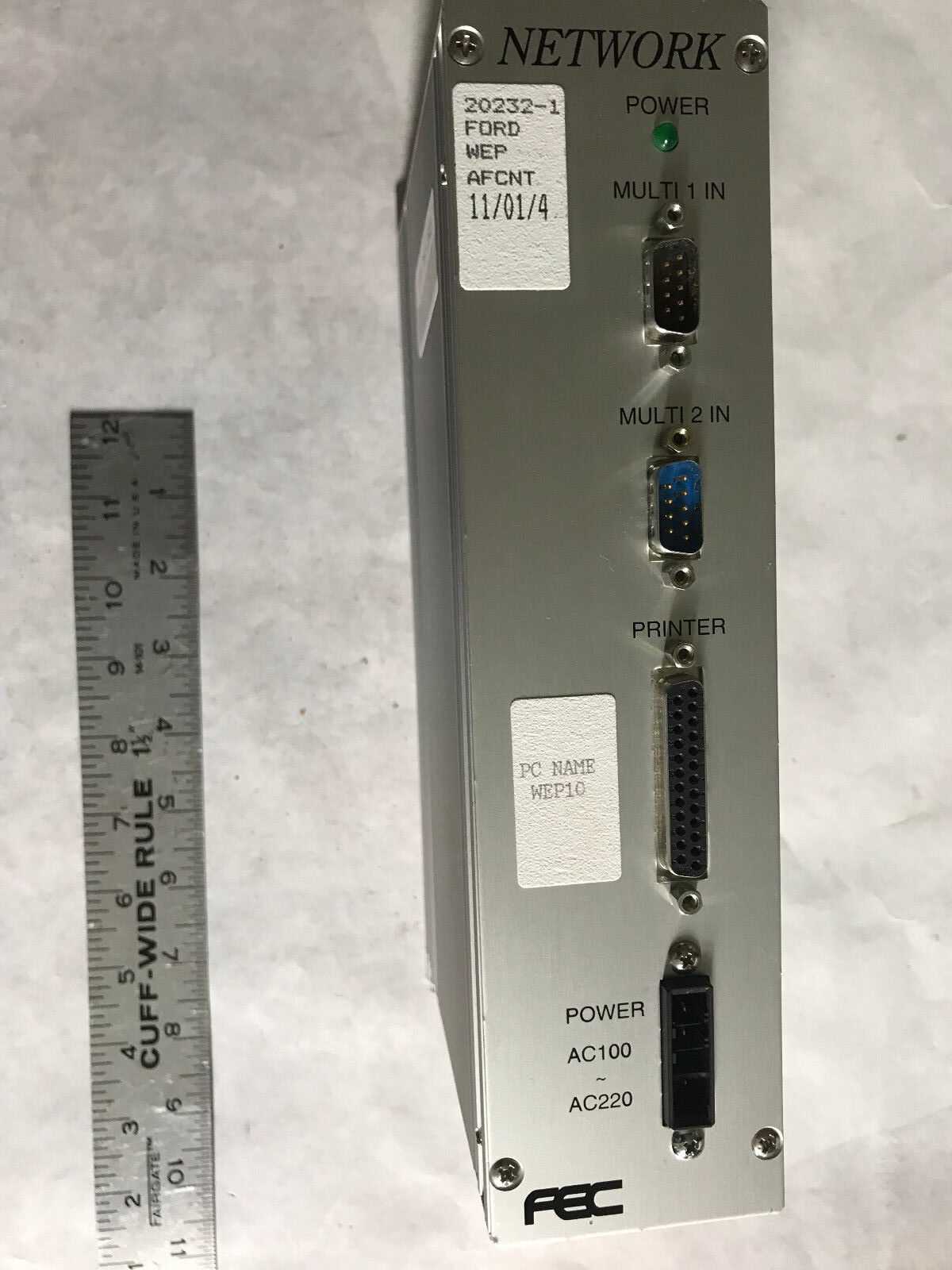 New Fec Afcnt Network Plc Spindle Control 20232-1 Ford Wep,Eo