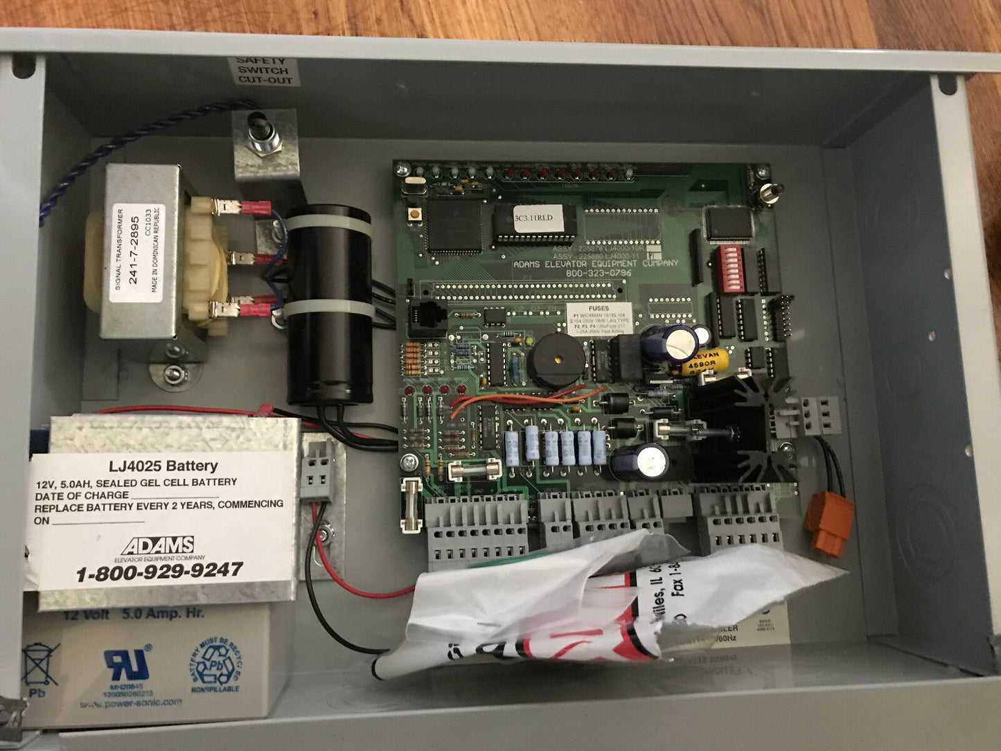 New Adams Lj 4000-00,Lifejacket Controller Adams Elevator 225878 Lj4000-10R,Em