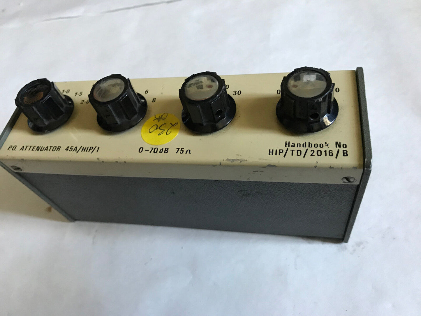 P.O. Attenuator 45A/Hip/1 , 0-70Db, 75 Ohms,Handbook Hip/Td/2016/B,Ax