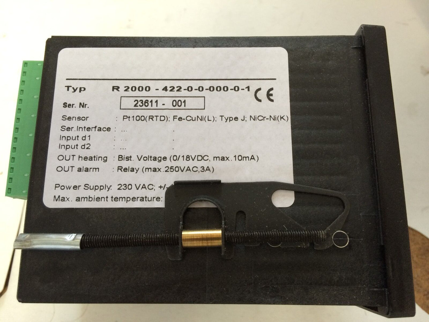 New Heino Ilsemann R2000-422-0-0-000-0-1 Temperature Controller,230 Vac R2000,Fj