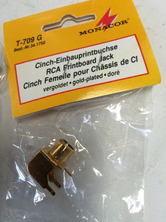 New  Phono Socket (Gold) Pcb T-709G Best Nr 34.1750,Dj