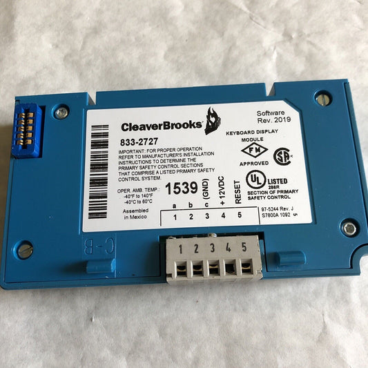 Cleaver Brooks 833-2727 Keyboard Display Module,(Excellent & Clear Display),Cs