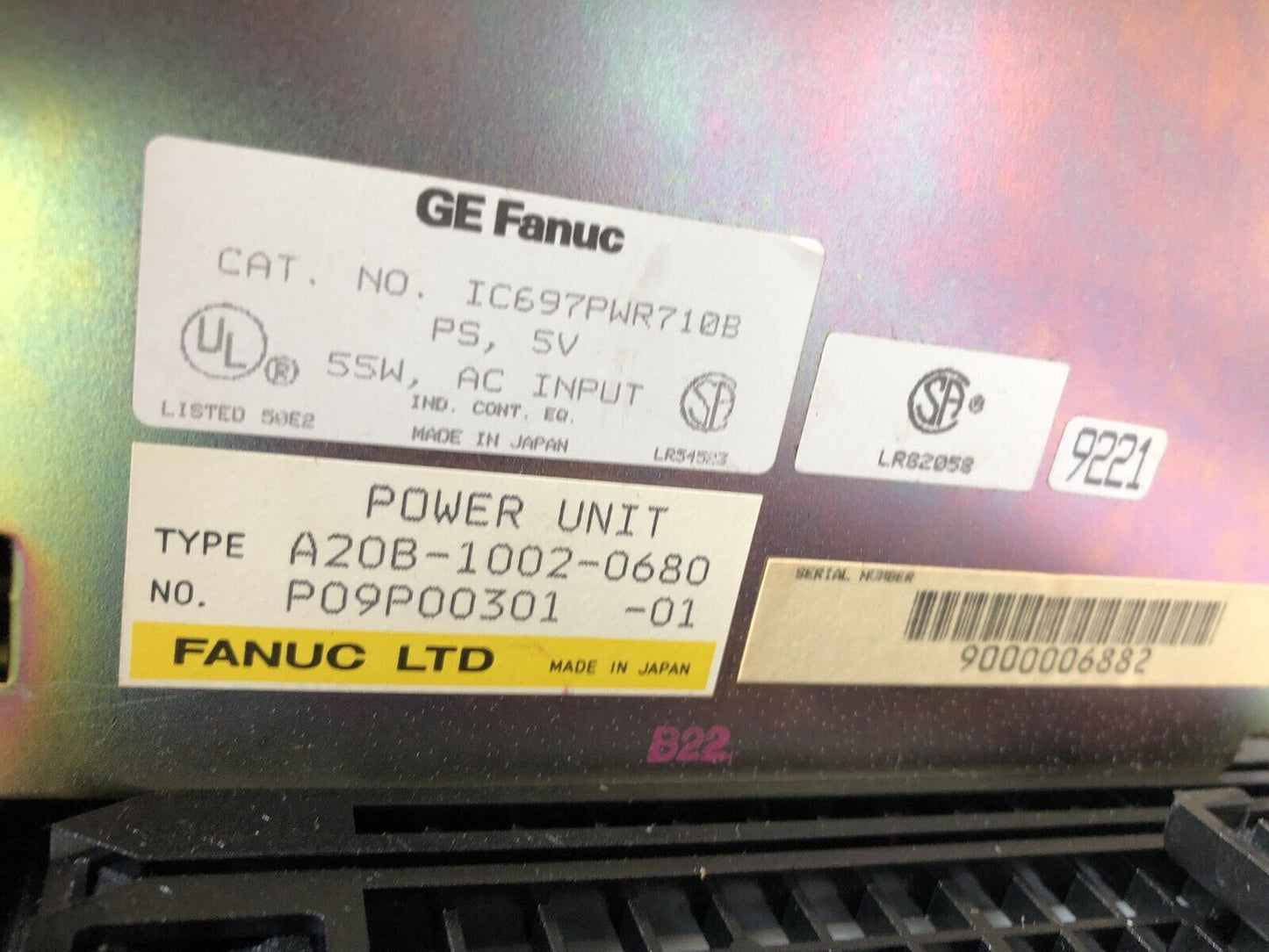 Ge Fanuc Ic697ch5790d,Ic697pwr710b Expansion Rack, A20b-1002-0680 Power Unit,Dl