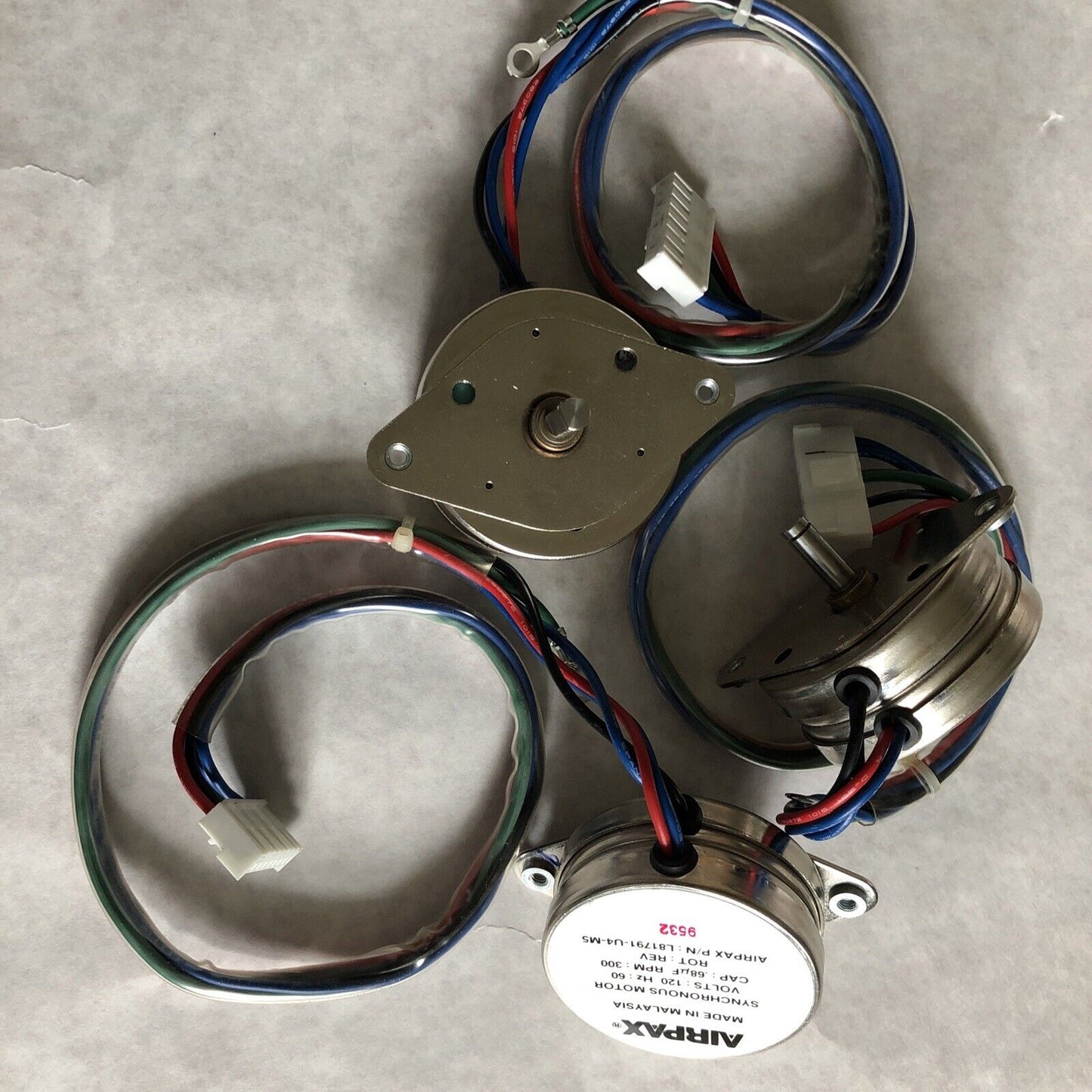 New Lot 3 Airpax L81791-U4-M5 ,9532 Synchronous Motor 120V.68Uf Cap 300Rpm,Be