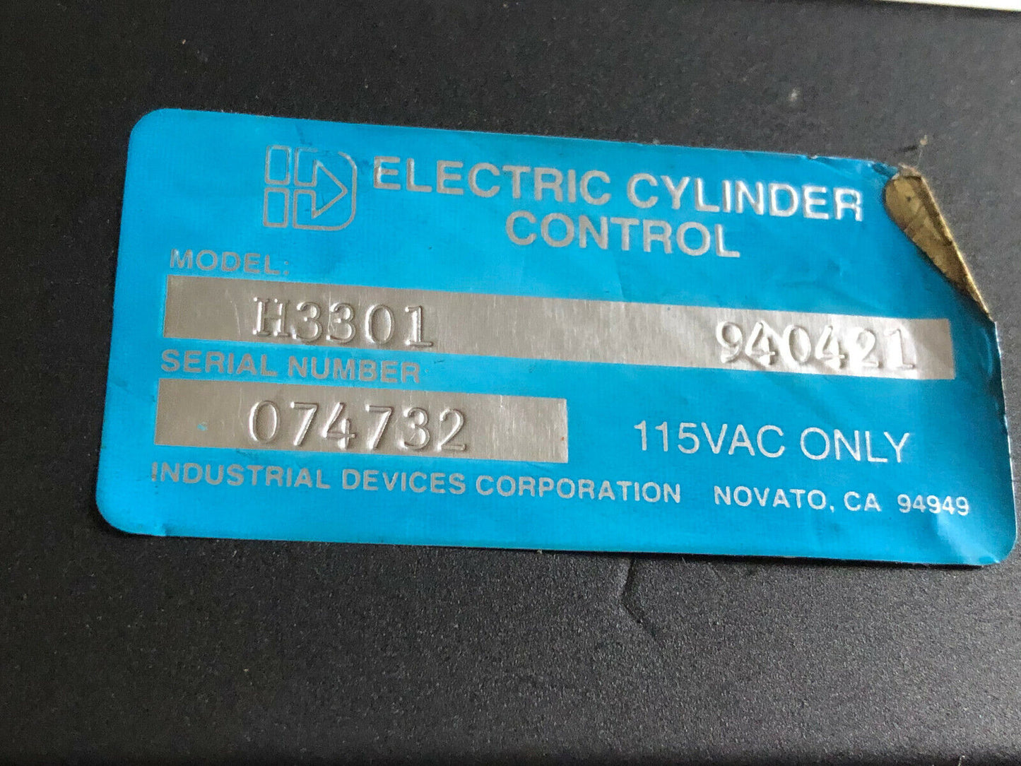Id H3301 Electric Cylinder Industrial Device H3301 Servo Controller,115Vac.Di,Tn