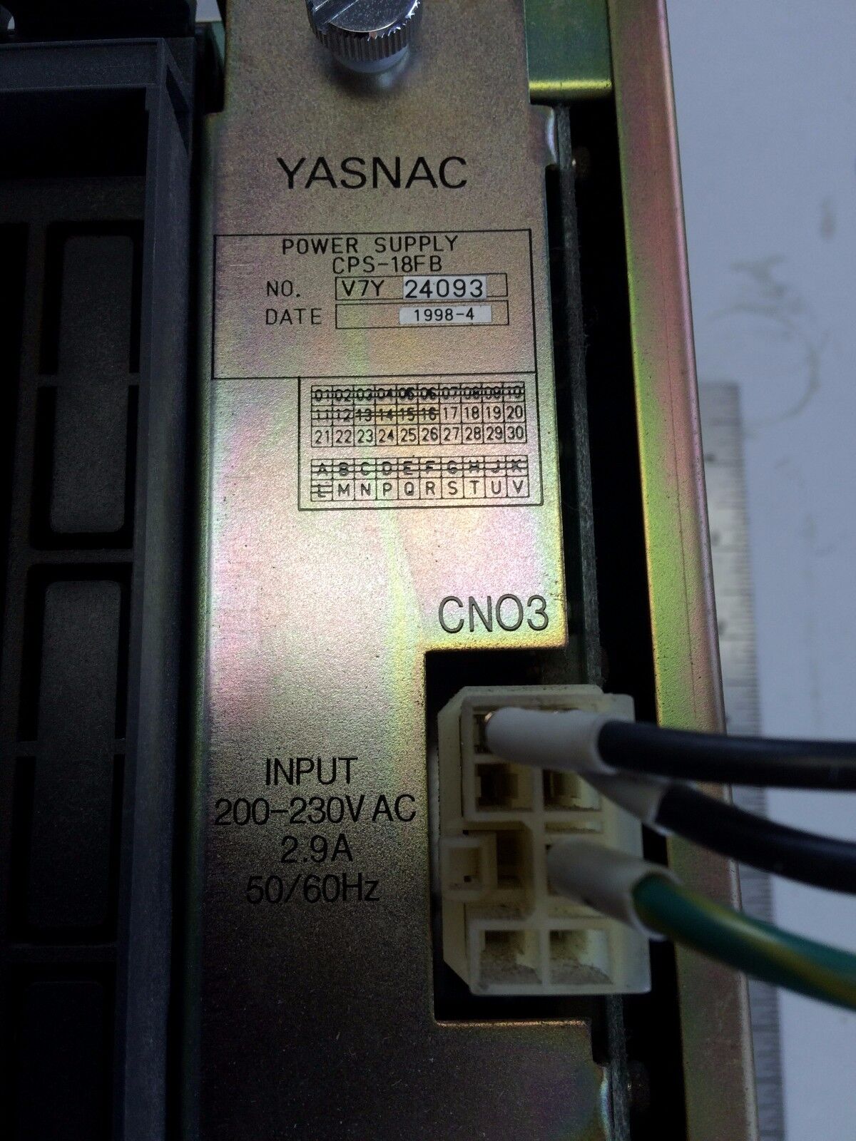 Yaskawa Jznc-Mrk12-1E,Cps-18Fb V7y 24093 Control,Mcp01,Mif01,Mcp02b,Msv01b,Tj
