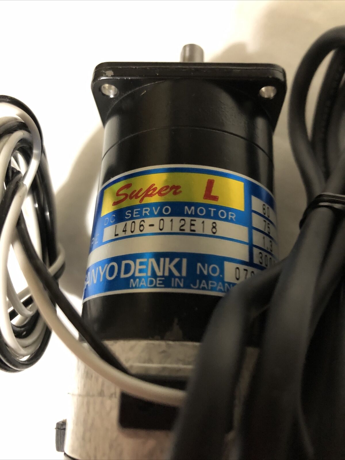 New Sanyo Denki L406-012E18 Super-L Dc Servo Motor, 60W,75 Vdc,Bq