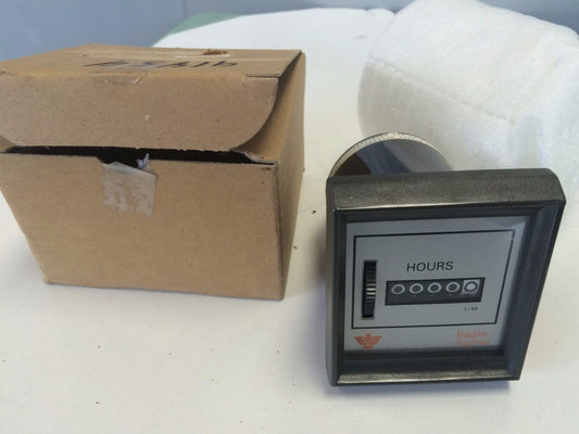 New Eagle Signal Hk510b6 Electric Time Totalizer; Panel Mtg.; 240Vac/60Hz,Cr