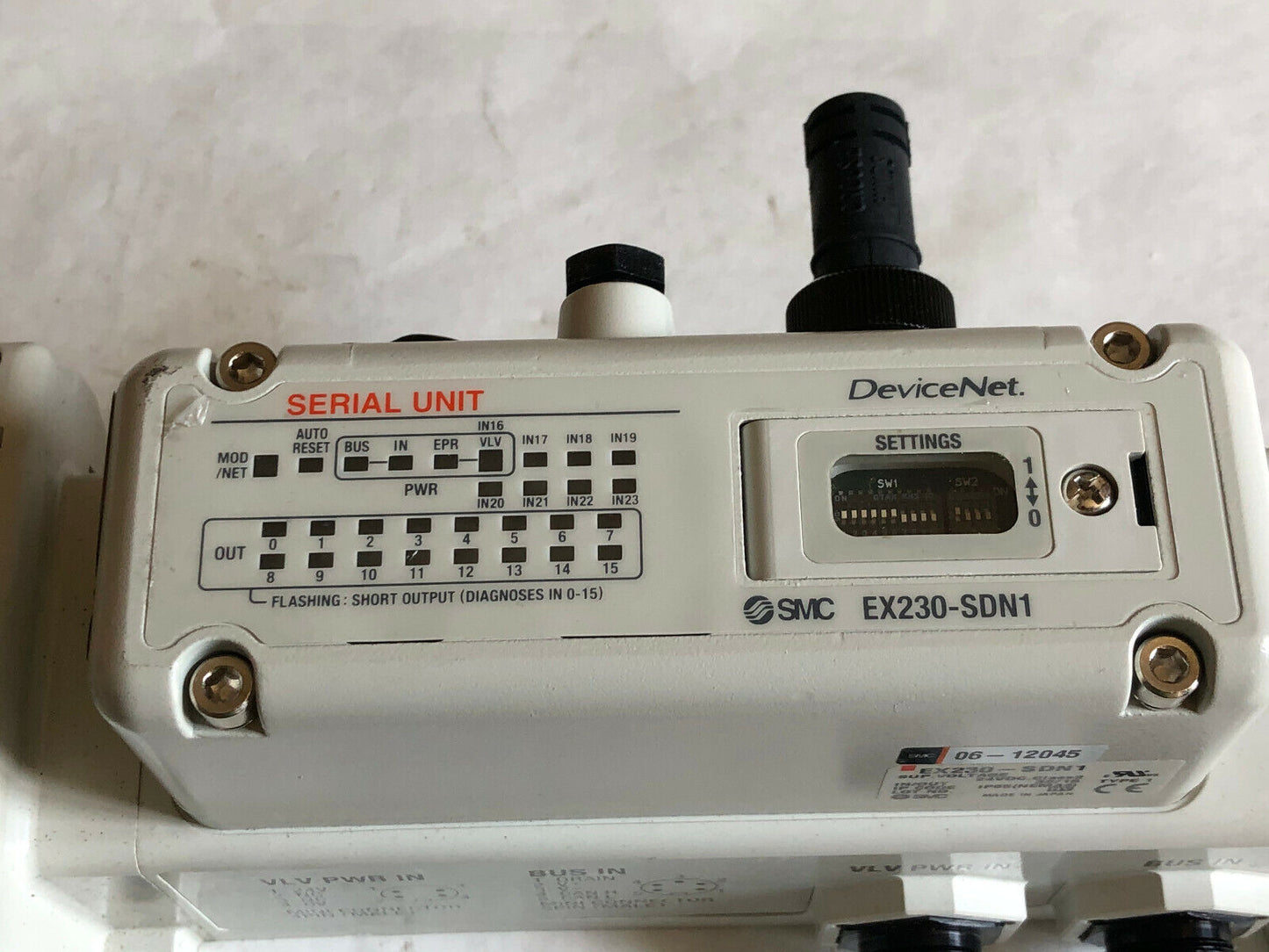 Smc Us2984-10,Ex230-Sdn1,Ex230-Cb2,Vqc2201n5 Interface Module Valve,(Damaged),Cg