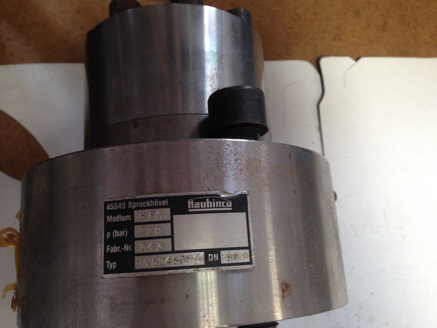 New Hauhinco Rv6245757 Medium Hfa Hydraulic Check Valve, 700-Bar,Fl,Tc,Te