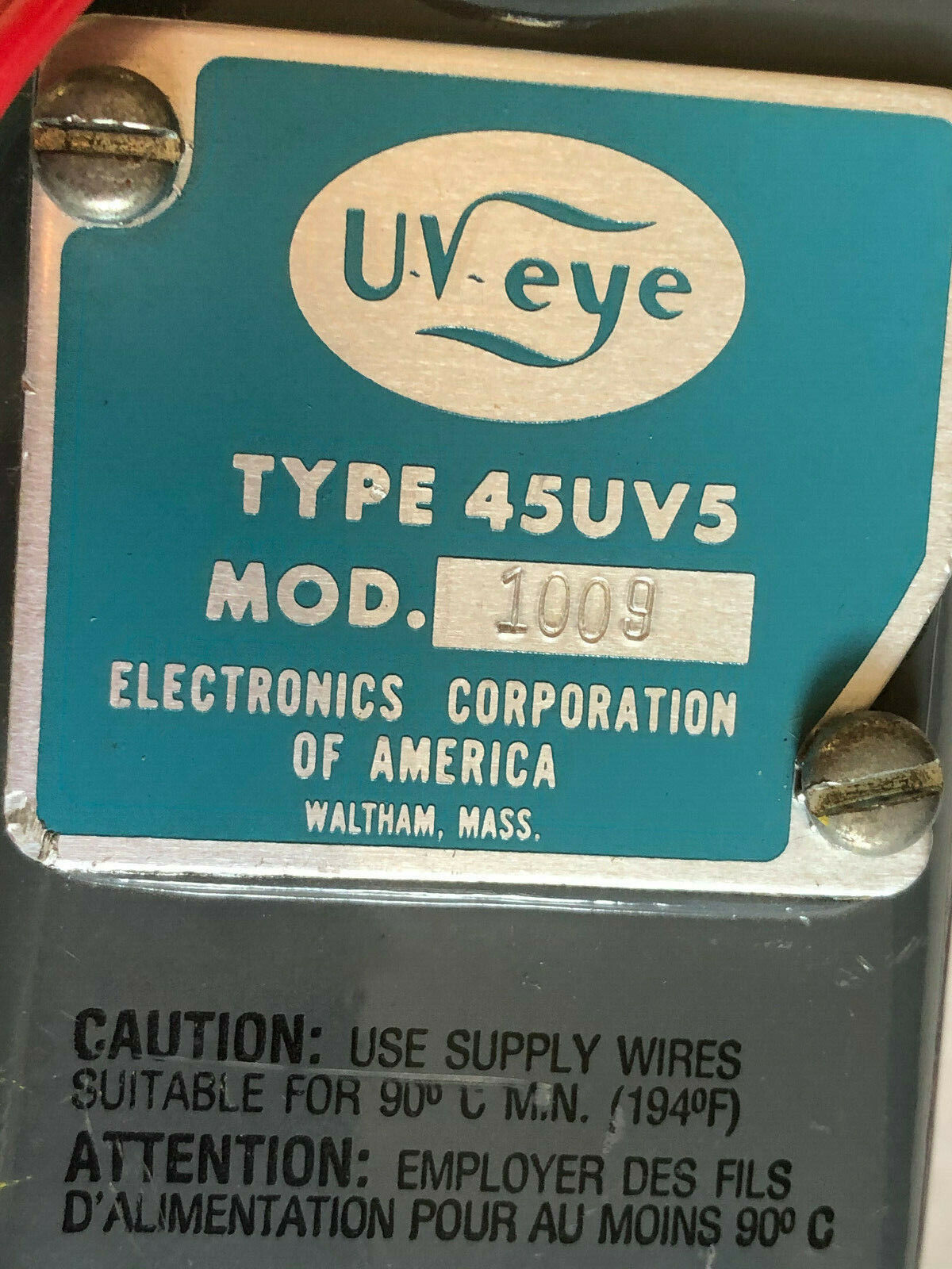 New Electronics Co. 1009 45Uv5 Flame Scanner,Uv-Eye 1009,45Uv5,Uveye 45Uv5,Dj