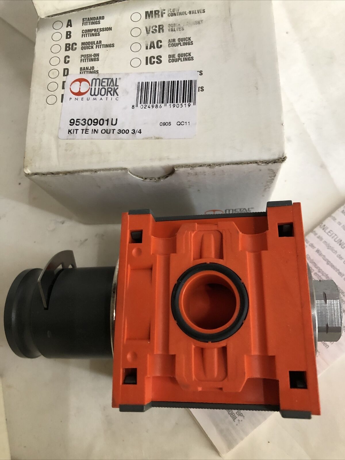 Metal Work 4470001Ua Pneumatic Lockout V3v300,9530901U, 3/4 Npt End Plate Kit,Dg