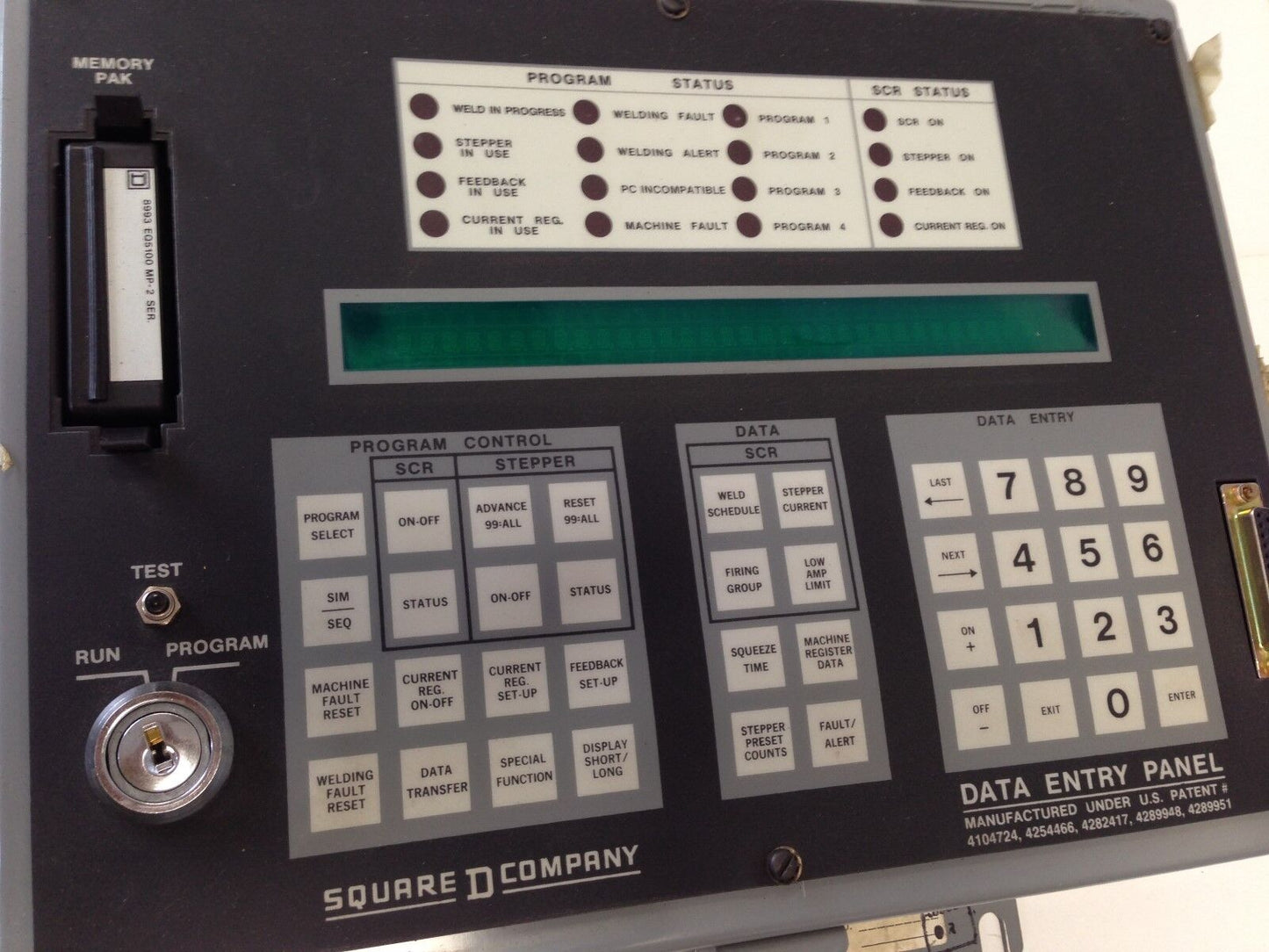 Square D 8997 Eq5110-Dem1 Data Entry Panel,Operator Interface (No Key),Fk