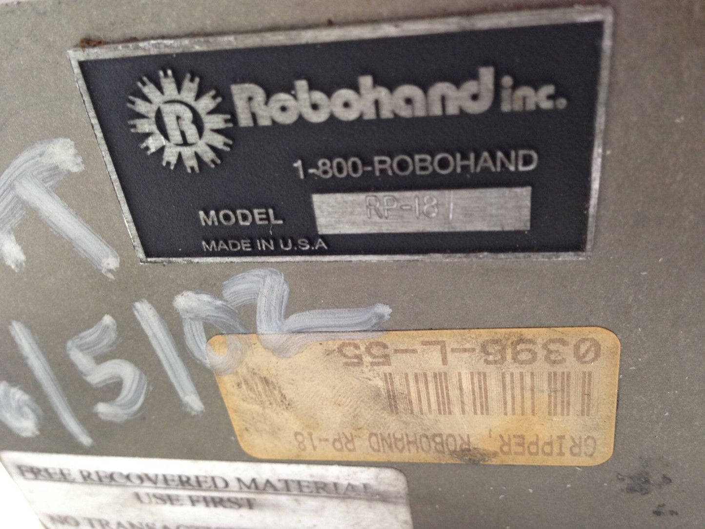 Robohand Rp-18 Double Wedge 2-Jaw Parallel Gripper,Fj