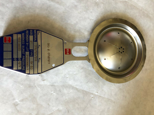 New 2" Dv (L),Bs&B Safety Systems 21000680-1 Rupture Disk,07961911,Ec