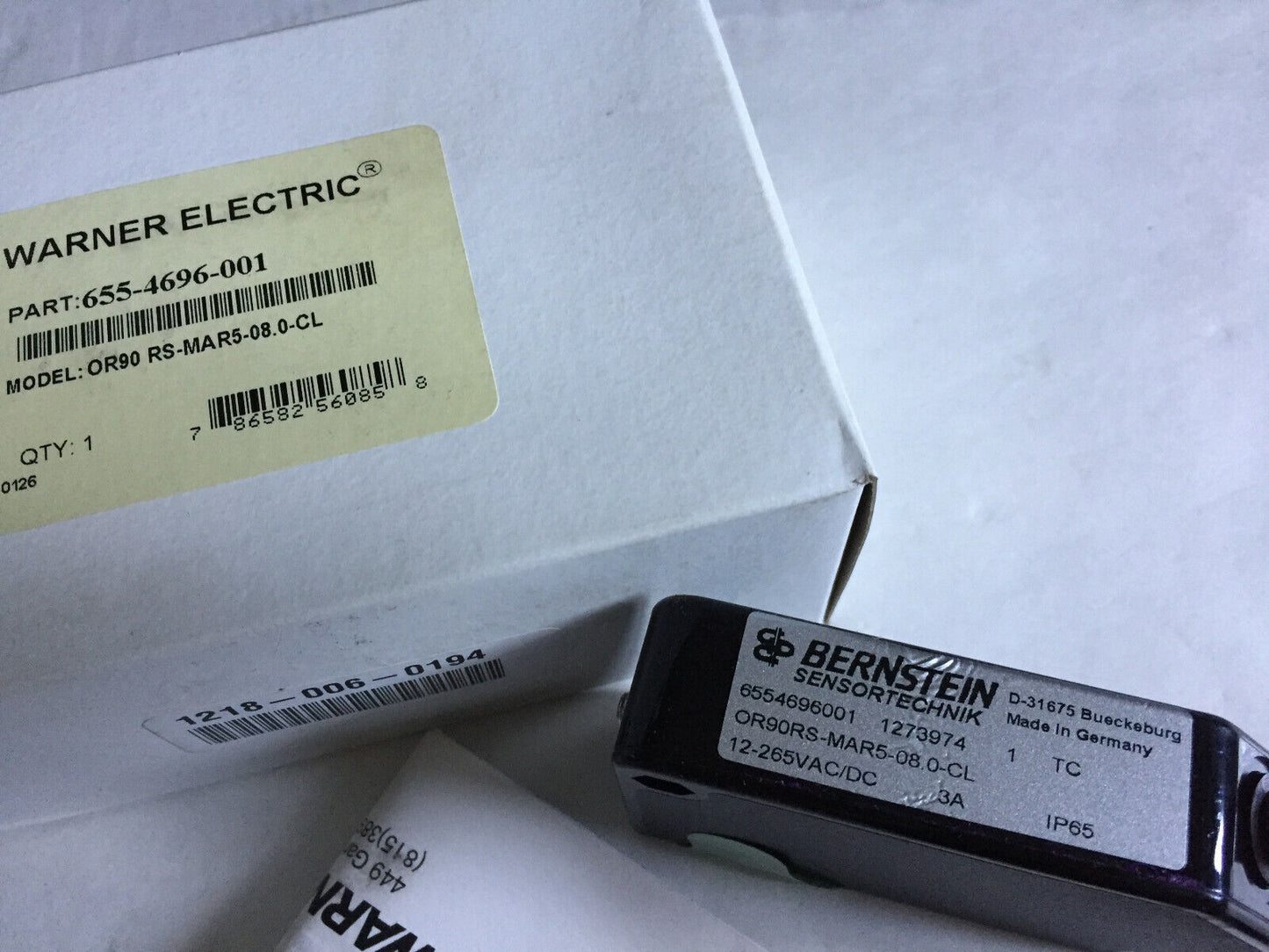 Warner Bernstein 6554696001,Or90 Rs-Mar5-08.0-Cl,Photoelectric Sensor,Sl