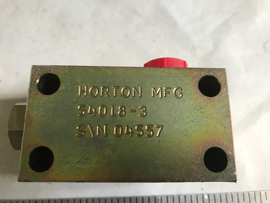 New Horton Mfg 54018-3,Horton 54018-3 Industrial Hydraulic Valve,Em