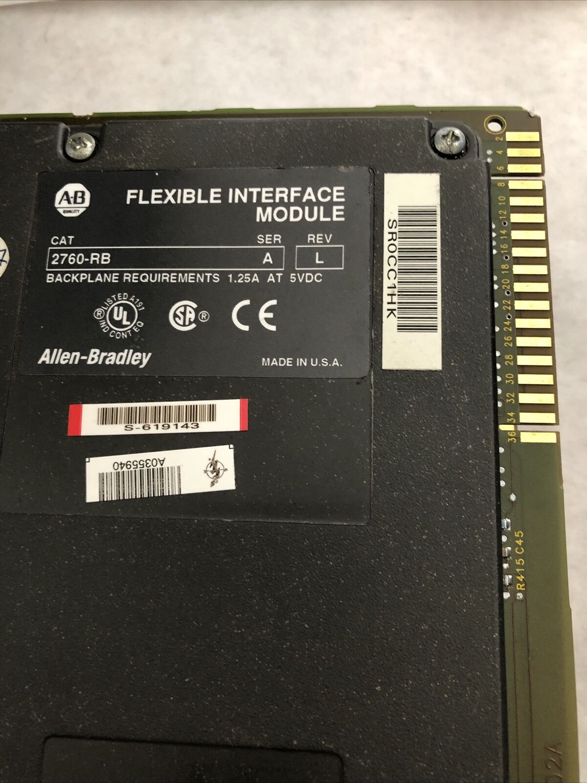 New Allen Bradley 2760-Rb  A L,Ser A Flexible Interface Module 77207-039-51,Dc