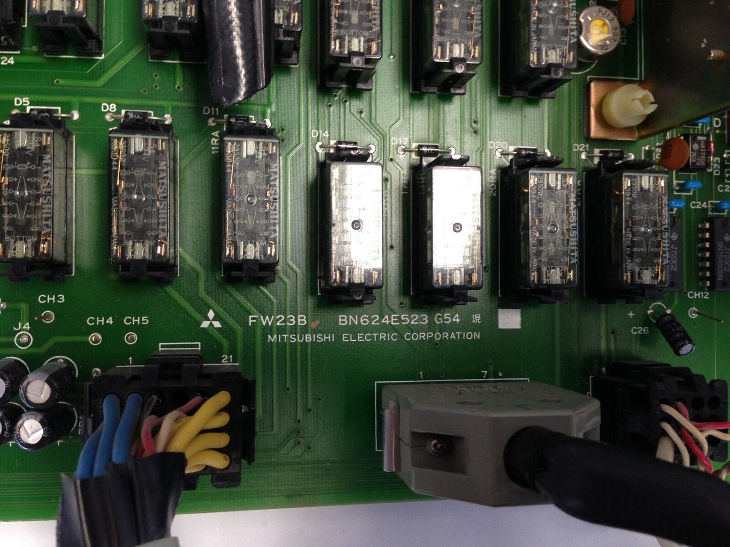 Mitsubishi Fw23b Bn624e523 G54 Circuit Board,Pcb,Cnc,Edm W/ Cables,Db