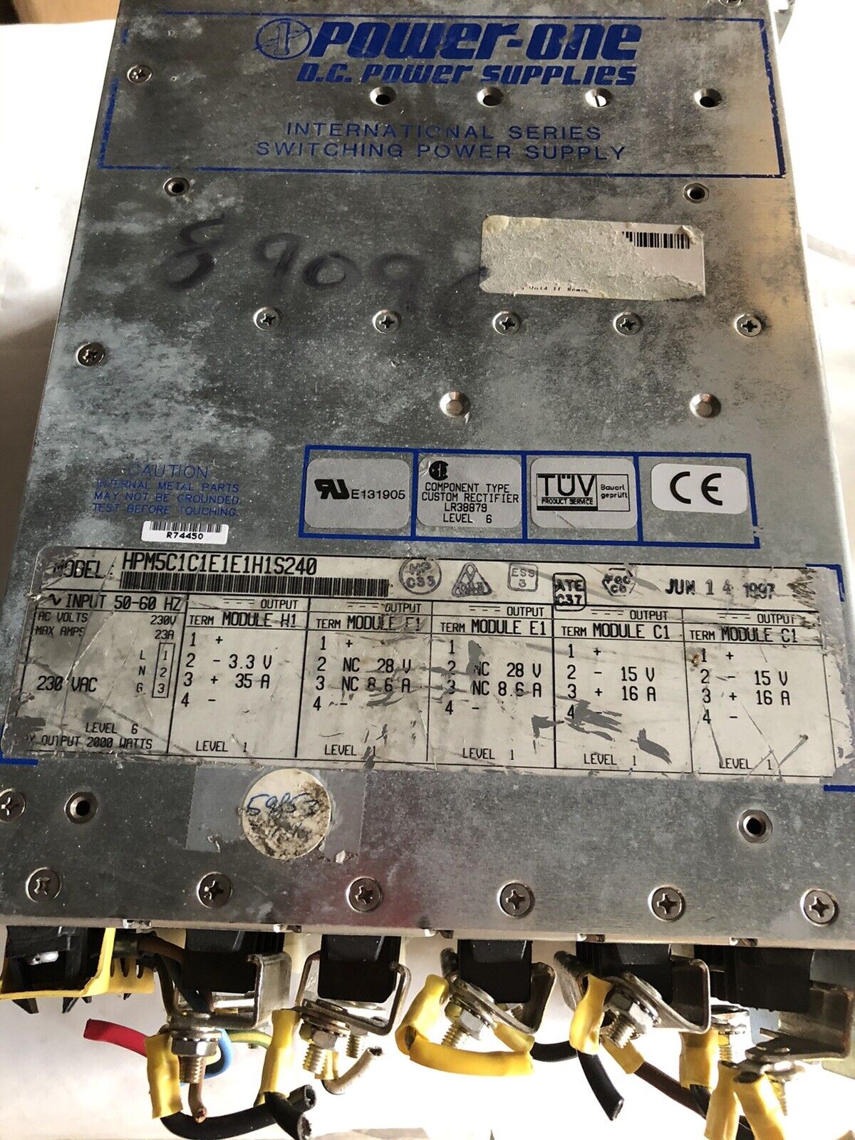 Power-One Power Supply 40515500,3.3-28-15V 8.6-16-35A,Hpm5c1c1e1e1h1s240,Eb