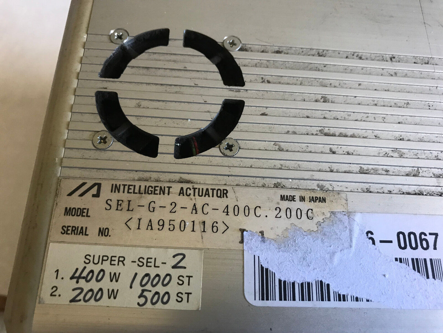 Ia Sel-G-2-Ac-400C.200C Seuper Controller Intelligent Actuator,Sel Type G Ac,Ad