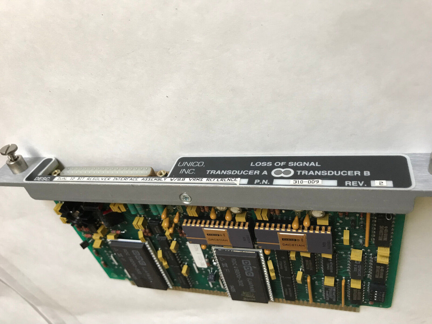 Unico 310-009 Resolver Interface Transducer Board 310009,702-322.1 9450,Es