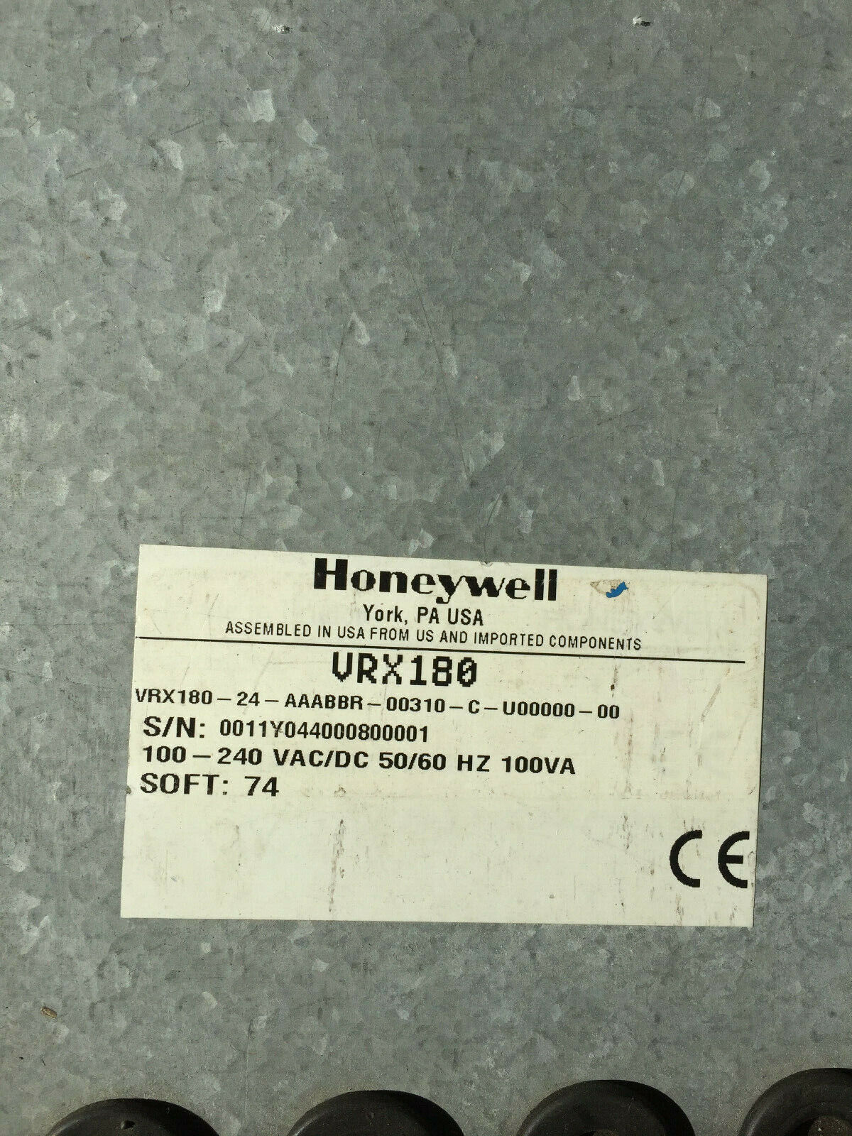 Honeywell Vrx180,Vrx180-24-Aaabbr-00310-C-U000b0-00 Video Controller,Data,Sl