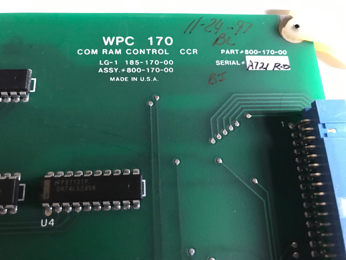 Web Printing Wpc 170,800-170-00 Com Ram Control Ccr,Lg-1,185-170-00,Es
