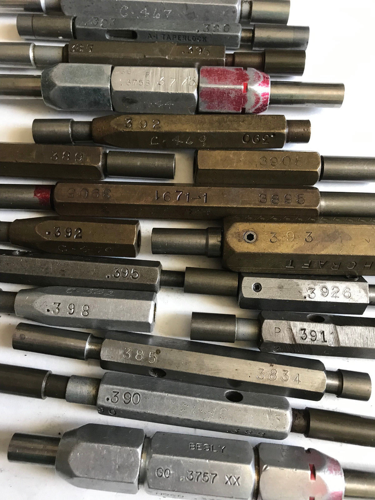 Mixed Lot Go No Go Plug Gage,.385" Thru .3757,.3773,.383,.383,.386,.385 .395,Es
