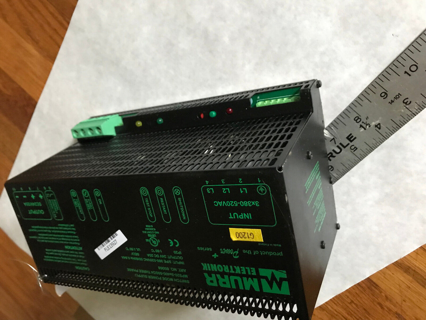 Murr Eletronik 85068 Switch Mode Power Supply,Mps20-3X400-500/24 Three ,Ek,Sj