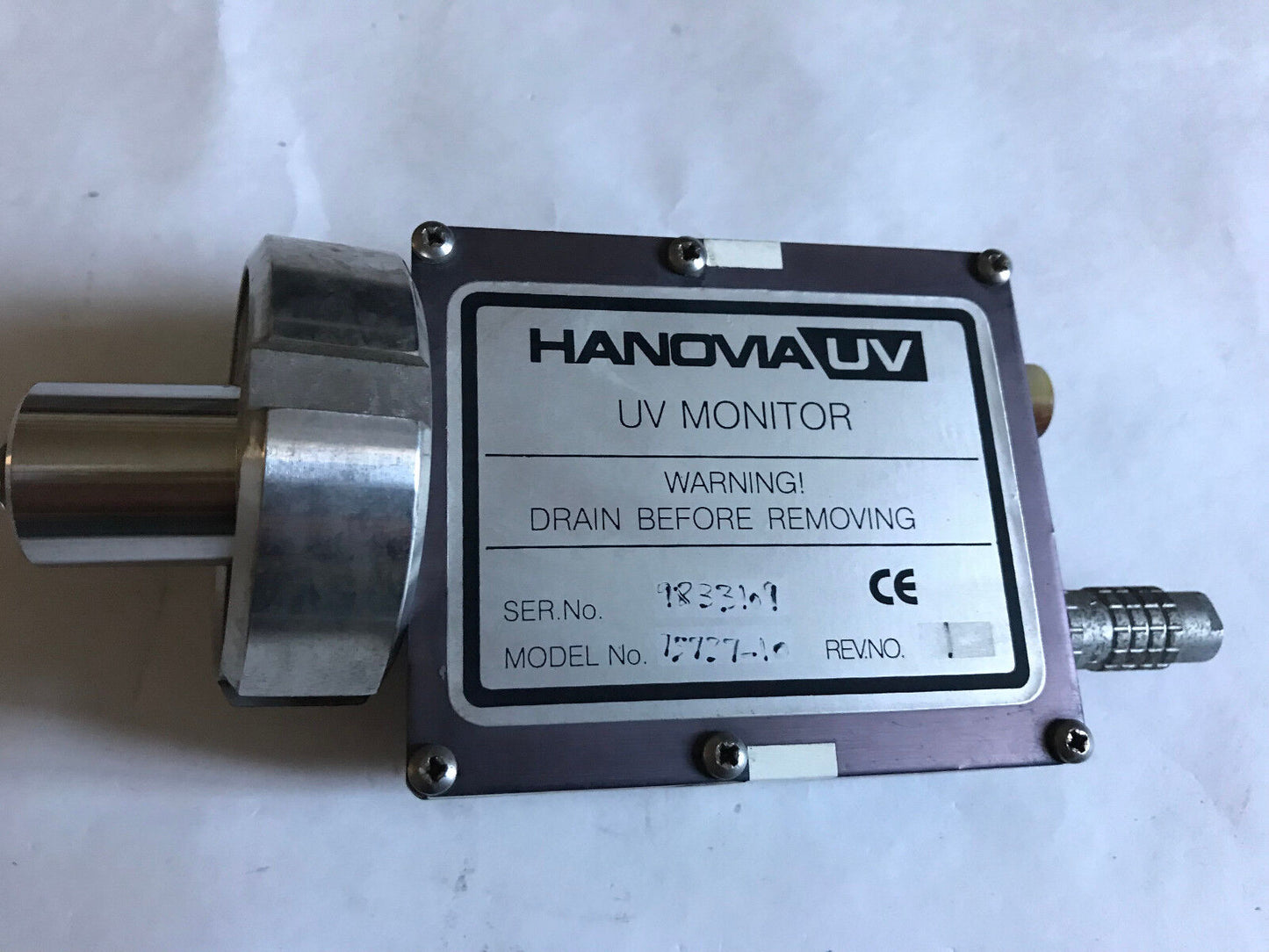 Hanovia 75737-10 Uv Monitor Drain Valve,Su