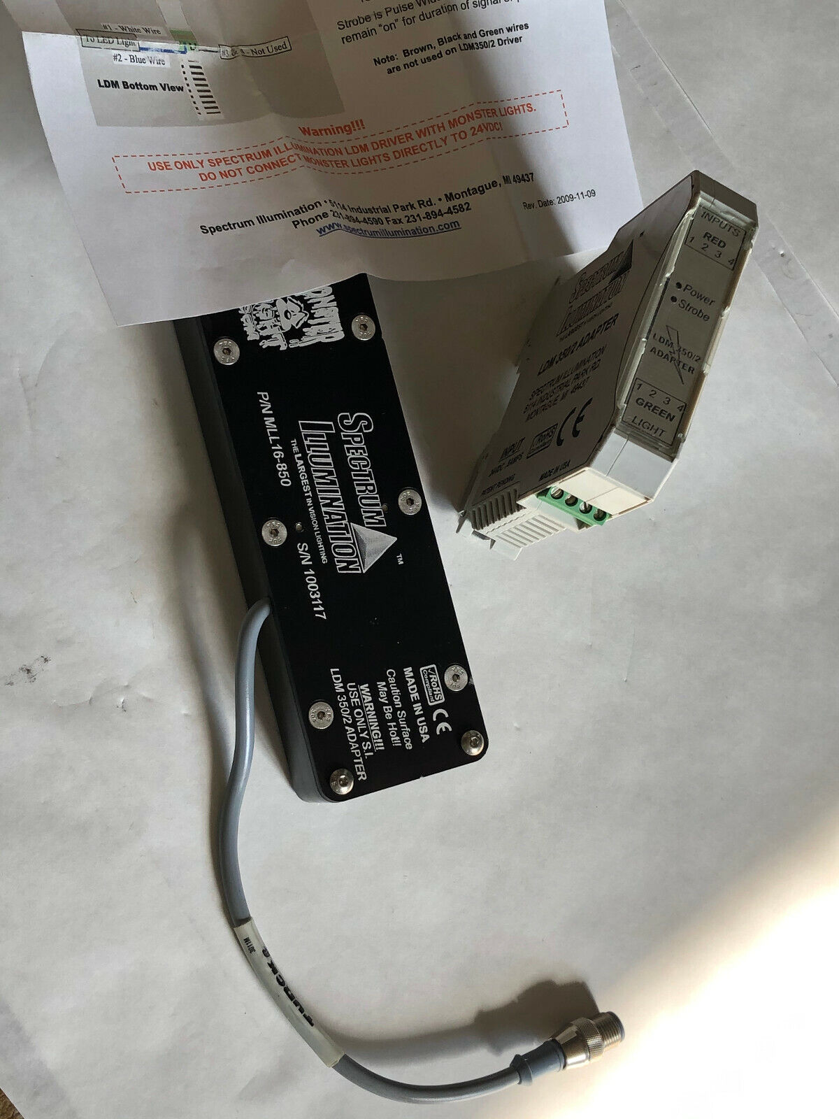 New Spectrum Illumination Mll16-850,Ldm 350/2 Adapter Controller,Am
