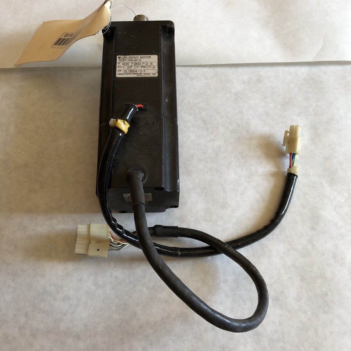 Yaskawa Electric Sgm-04Uw12 Ac Servo Motor,400W,200V,Rpm 3000, Sgm-O4uw12 ,Bi
