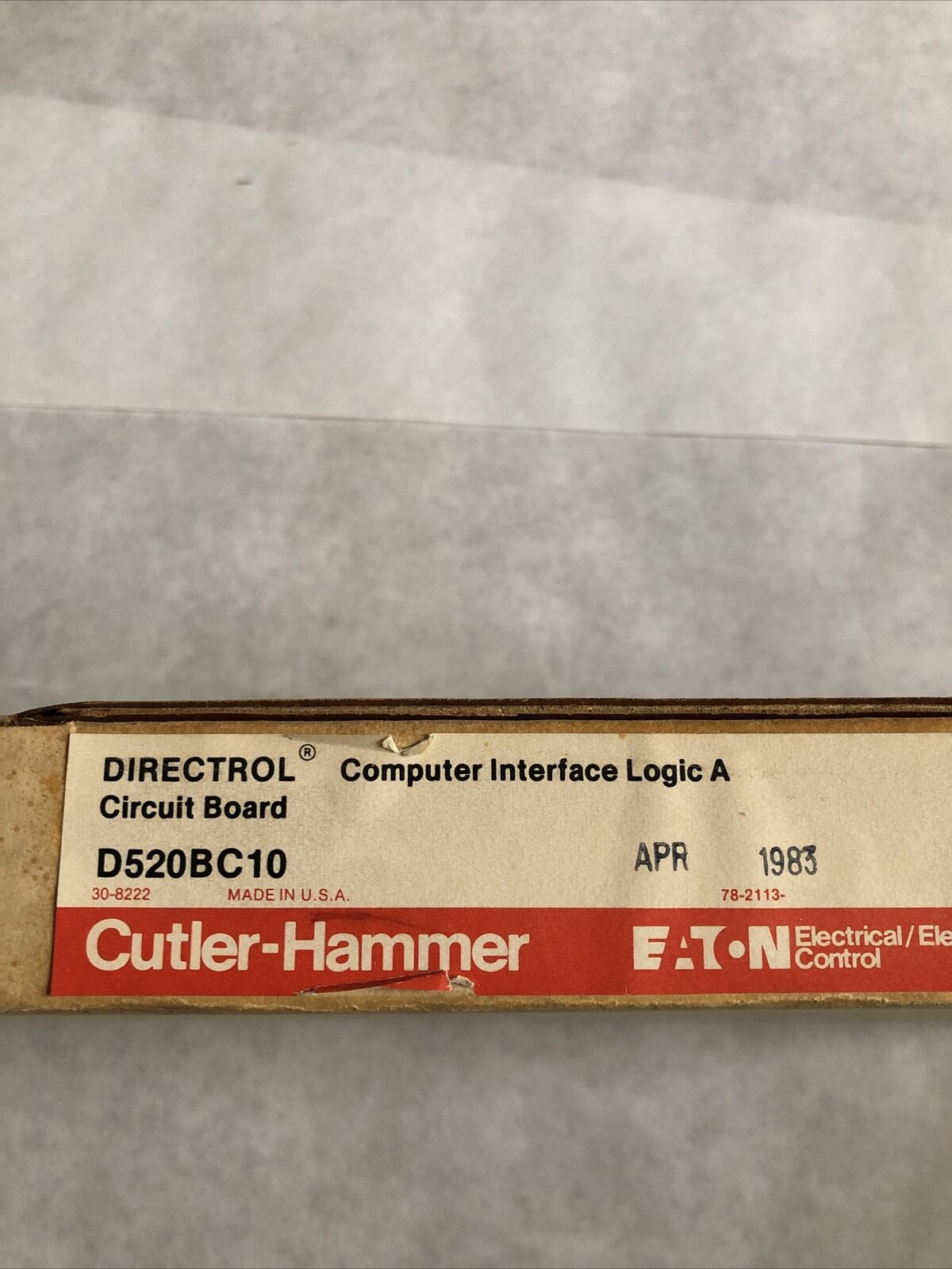 New Cutler-Hammer D520bc10,Augat Eaton Corporation Pc Board,Dg