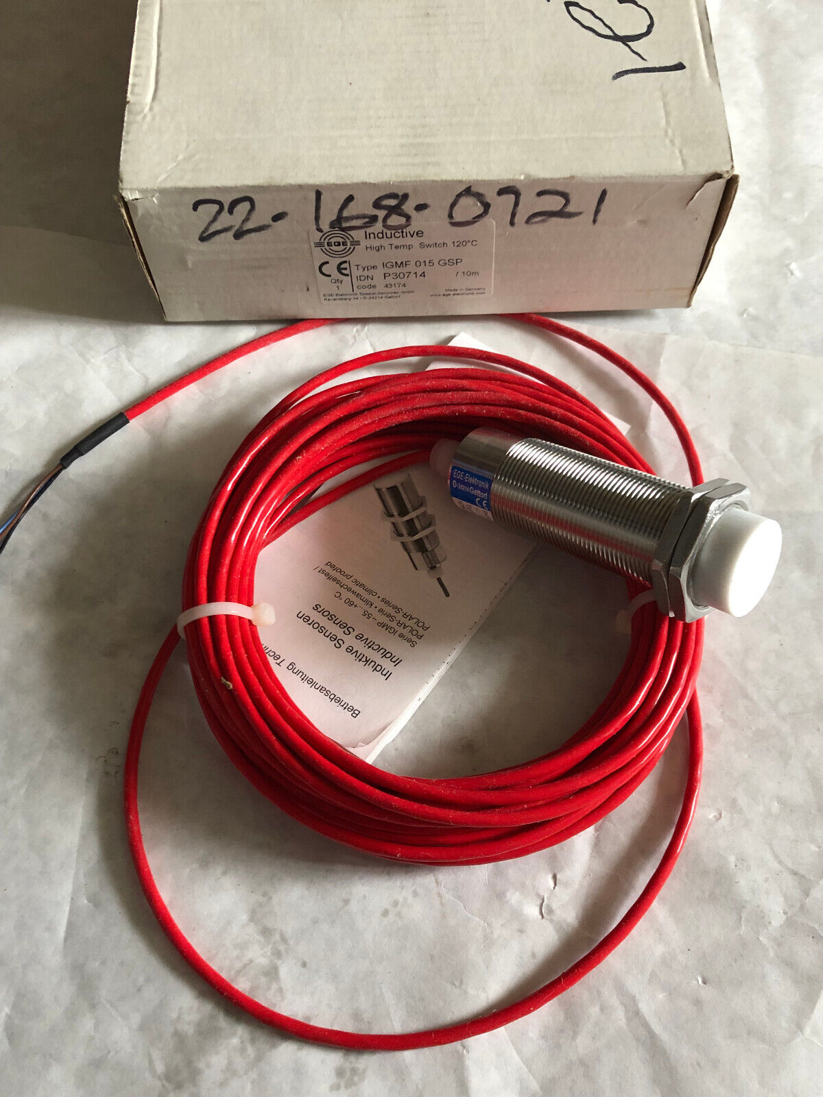 New Ege Igmf 015 Gsp Inductive Sensor,P30714,Ege Igmf015gsp,High Temp Switch,Cx